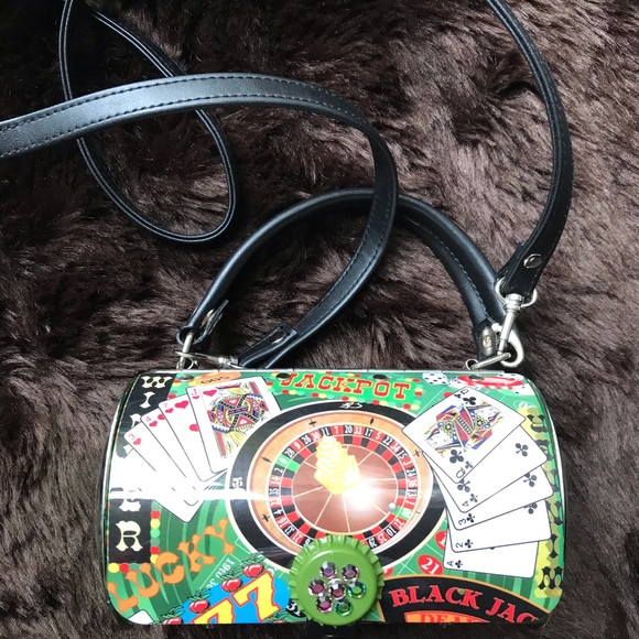 Handbags - Jackpot/Casino Barrel Shoulder Purse